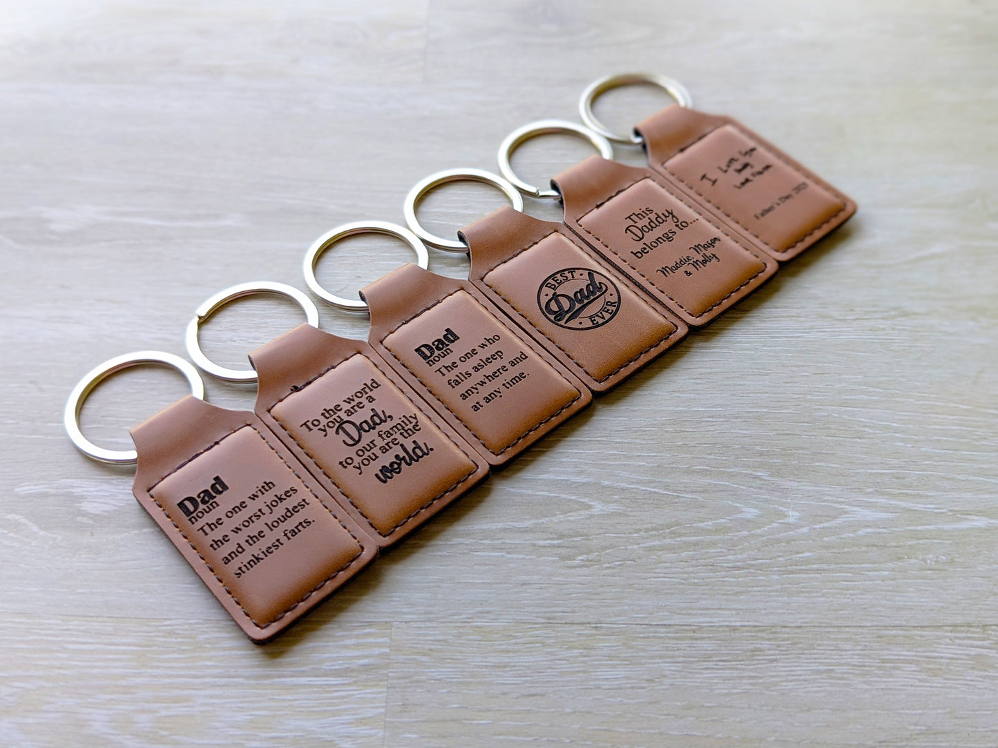 Personalized dad keychain leather, custom leather keychain, kids handwriting gift, kids drawing on things, custom fathers day gift, keychain