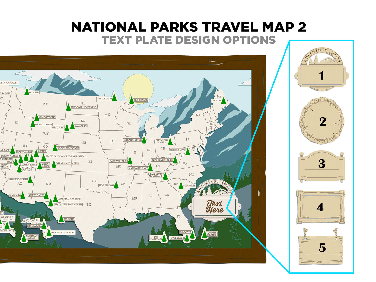 NEW US National Parks Travel Map, National Parks Marker, US Travel Map, family road trip tracker, travel home decor, gift for hiker