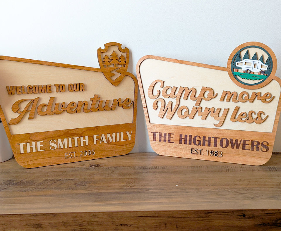 National park family names, national park welcome sign, personalized wedding sign, camper welcome sign, RV decor,wedding gift,gift for hiker