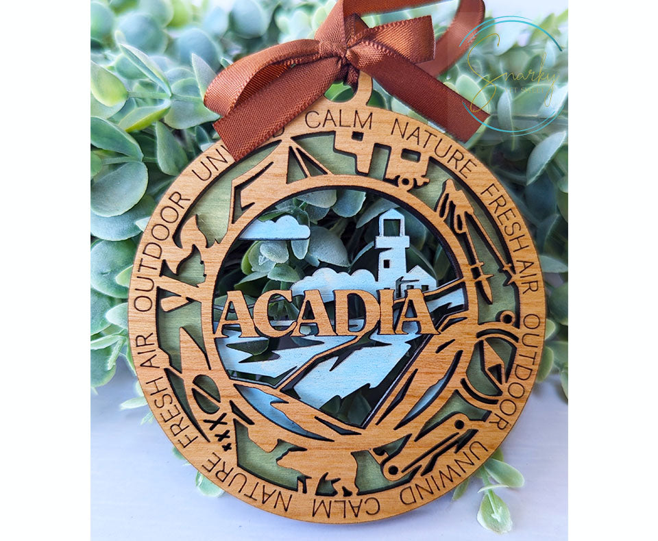 Acadia national park ornament, Acadia ornament, Acadia souvenir, national park gifts, national park ornament, gift for hiker, Christmas gift