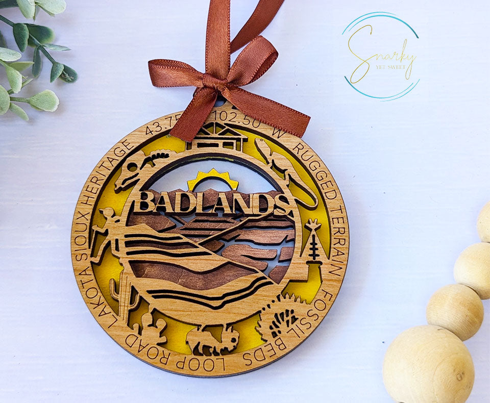 Badlands national park ornament, badlands ornament, national park gifts, national park ornament, gift for hiker,Christmas gift,badlands gift