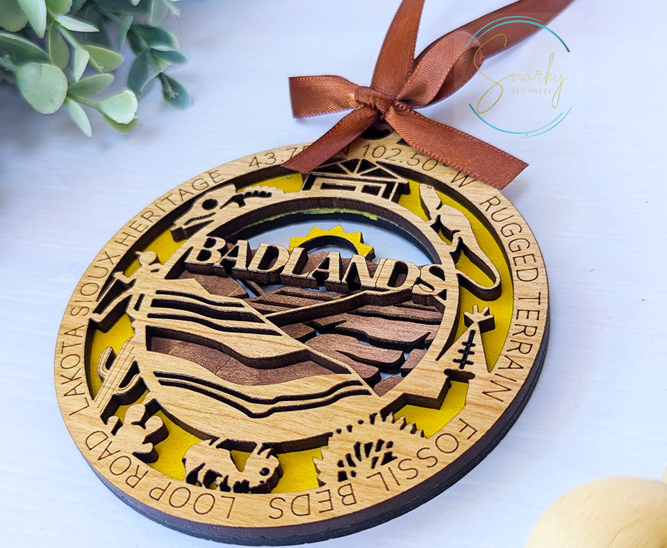 Badlands national park ornament, badlands ornament, national park gifts, national park ornament, gift for hiker,Christmas gift,badlands gift