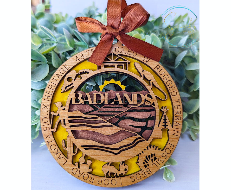 Badlands national park ornament, badlands ornament, national park gifts, national park ornament, gift for hiker,Christmas gift,badlands gift