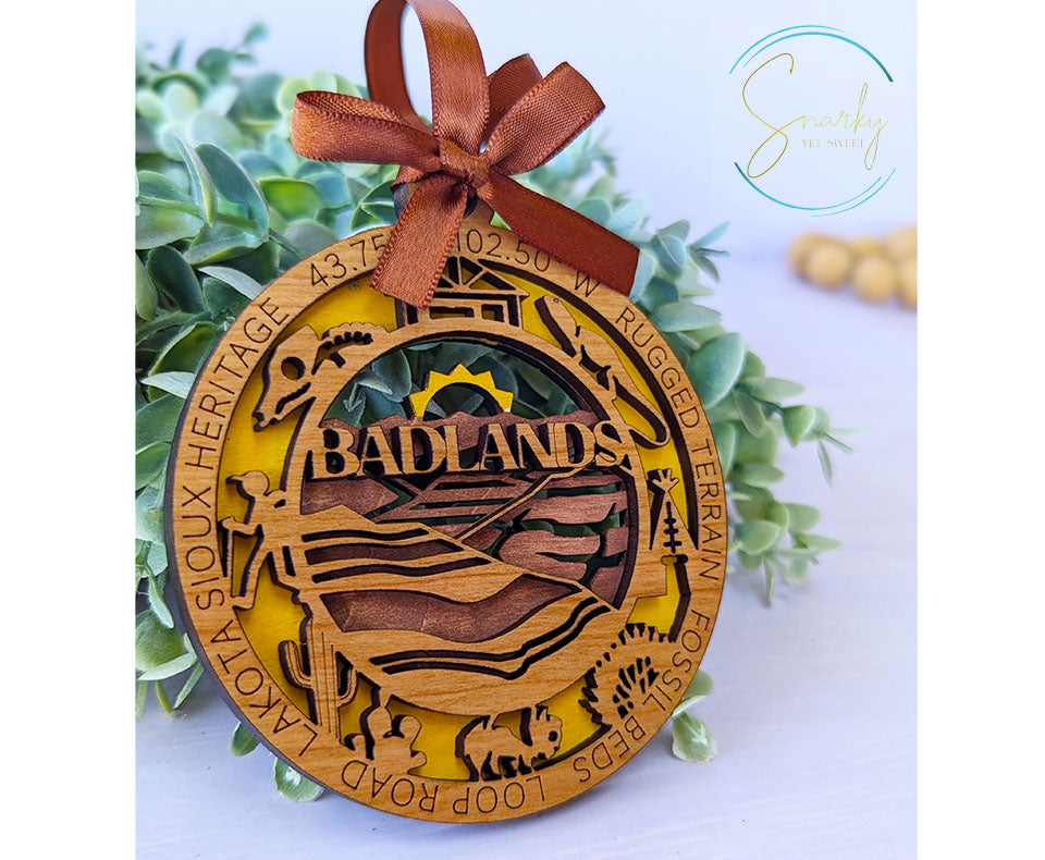 Badlands national park ornament, badlands ornament, national park gifts, national park ornament, gift for hiker,Christmas gift,badlands gift