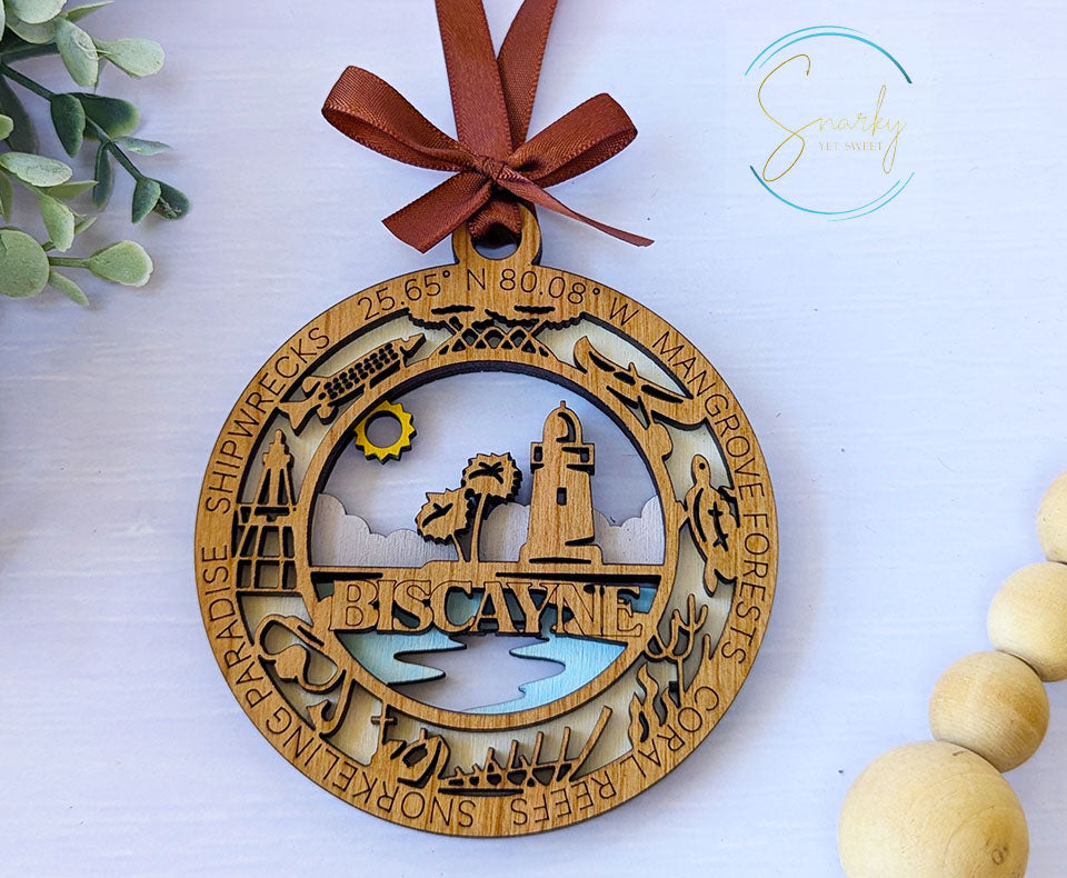 Biscayne national park ornament, Biscayne ornament, Biscayne souvenir, national park gifts, national park ornament, gift for hiker