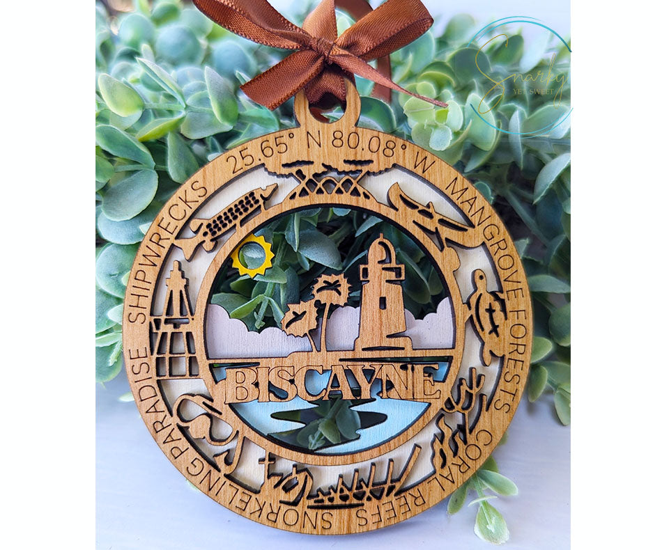 Biscayne national park ornament, Biscayne ornament, Biscayne souvenir, national park gifts, national park ornament, gift for hiker