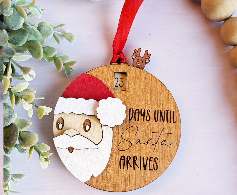 Santa Countdown Ornament