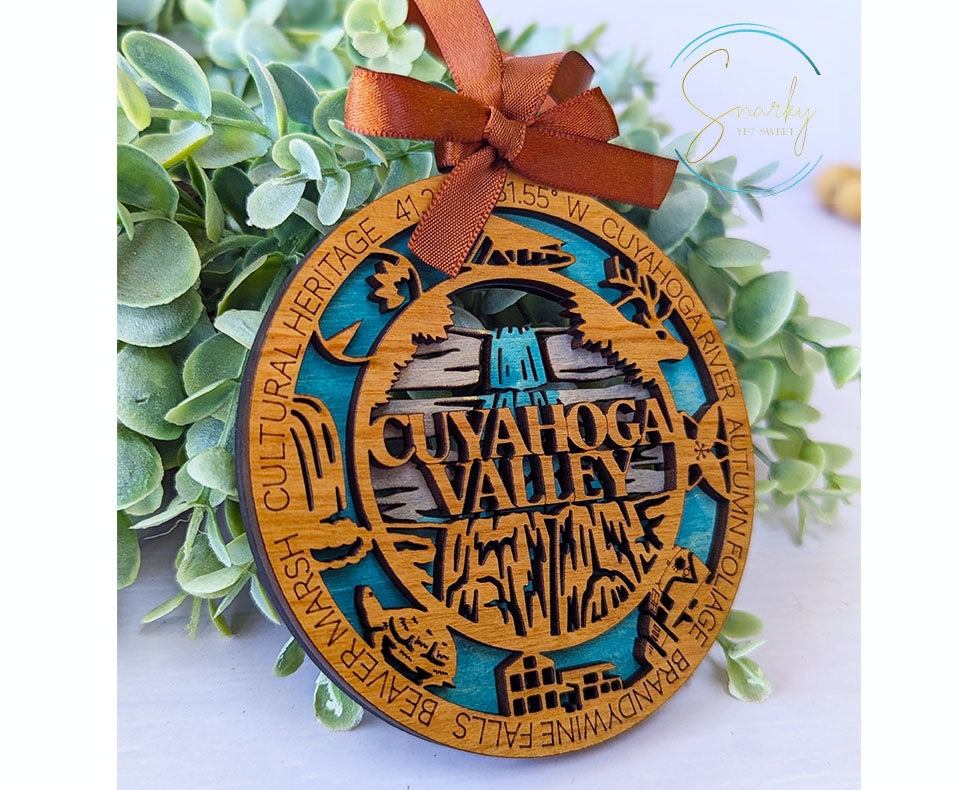 Cuyahoga Valley national park ornament, Cuyahoga Valley ornament, Cuyahoga Valley souvenir, national park gifts, national park ornament