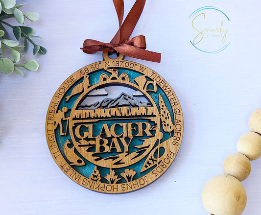 Glacier Bay national park ornament, Glacier Bay ornament, Glacier Bay souvenir, national park gifts, national park ornament, gift for hiker