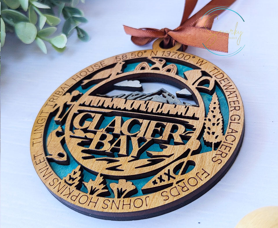 Glacier Bay national park ornament, Glacier Bay ornament, Glacier Bay souvenir, national park gifts, national park ornament, gift for hiker