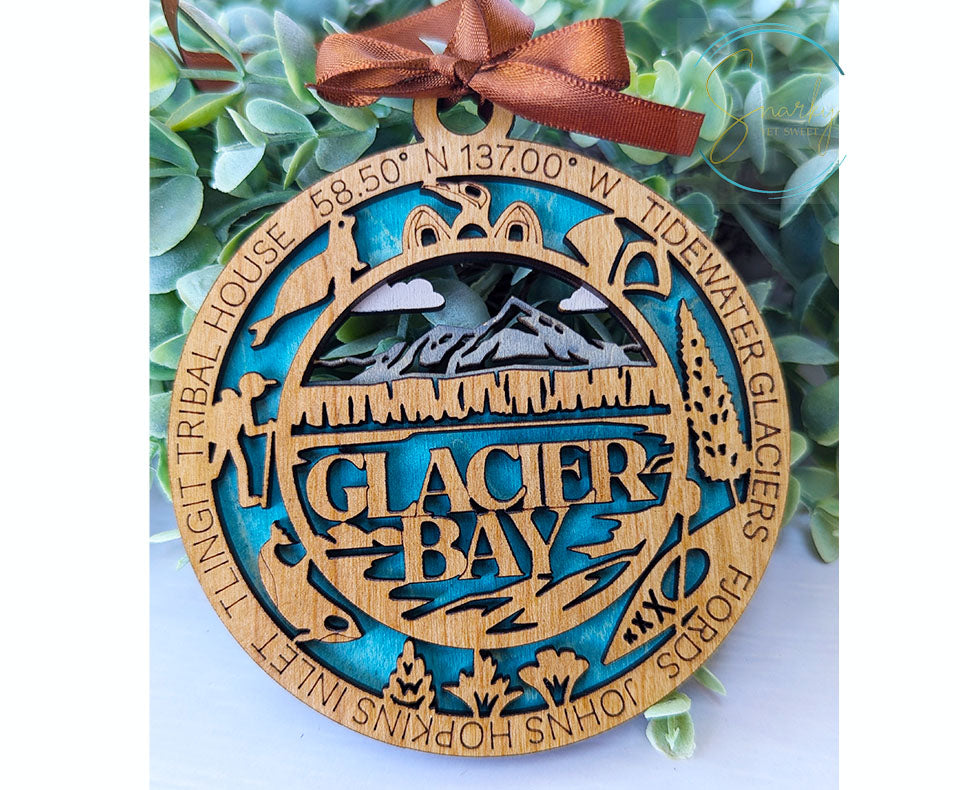 Glacier Bay national park ornament, Glacier Bay ornament, Glacier Bay souvenir, national park gifts, national park ornament, gift for hiker