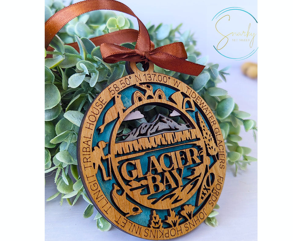 Glacier Bay national park ornament, Glacier Bay ornament, Glacier Bay souvenir, national park gifts, national park ornament, gift for hiker