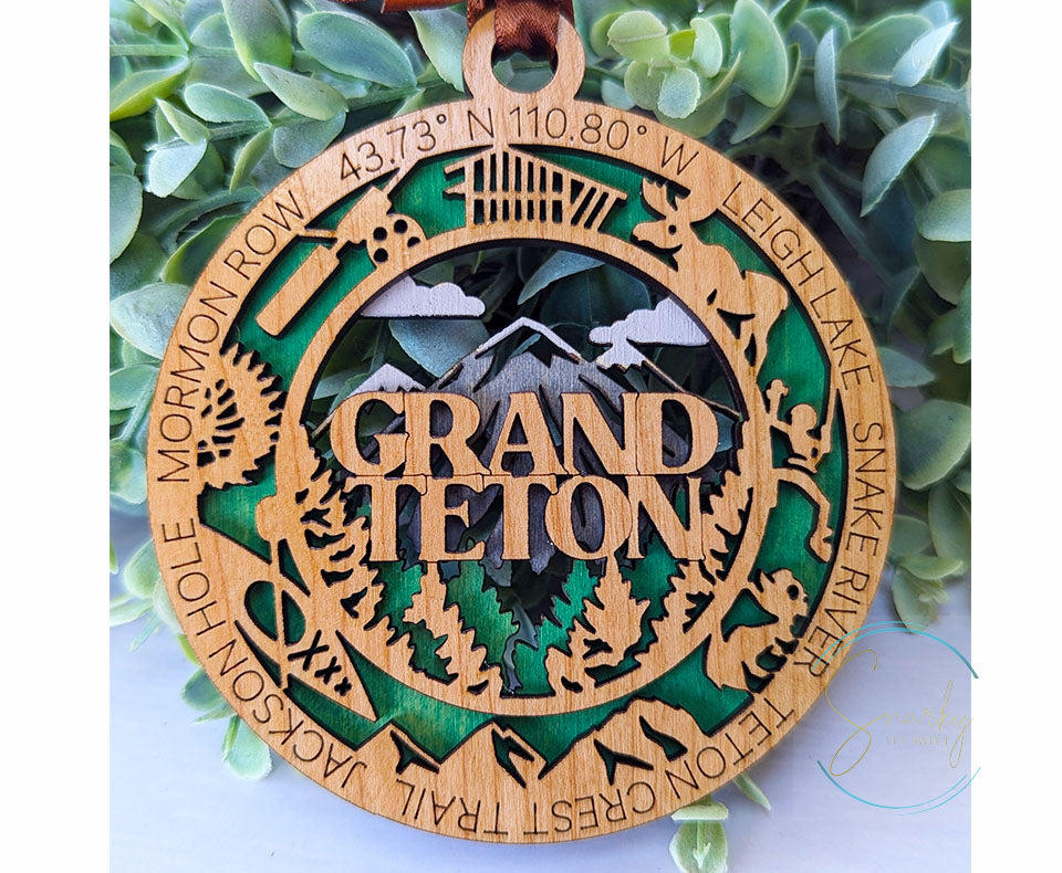 Grand Teton national park ornament, Grand Teton ornament, Grand Teton souvenir, national park gifts, national park ornament, gift for hiker