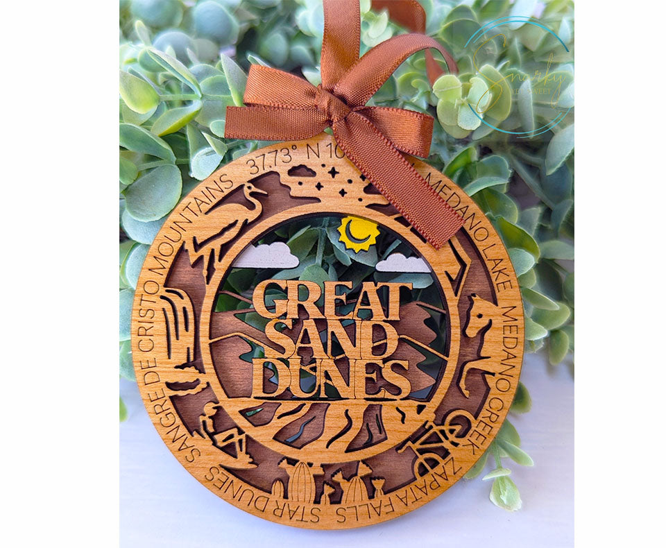 Great Sand Dunes national park ornament, Great Sand Dunes ornament, Great Sand Dunes souvenir, national park gifts, national park ornament