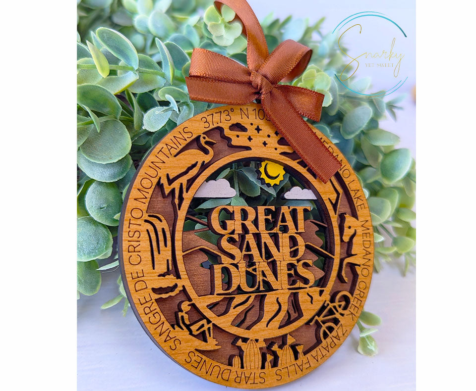 Great Sand Dunes national park ornament, Great Sand Dunes ornament, Great Sand Dunes souvenir, national park gifts, national park ornament