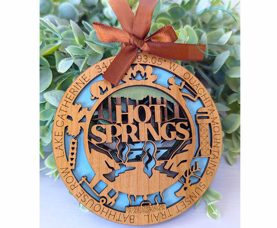 Hot Springs national park ornament, Hot Springs ornament, Hot Springs souvenir, national park gifts, national park ornament, gift for hiker