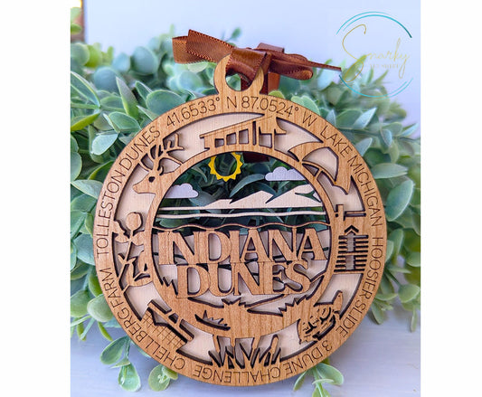 Indiana Dunes national park ornament, Indiana Dunes ornament, Indiana Dunes souvenir, national park gifts, national park ornament