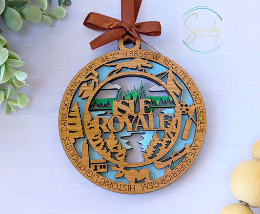 Isle Royale national park ornament, Isle Royale ornament, Isle Royale souvenir, national park gifts, national park ornament, gift for hiker