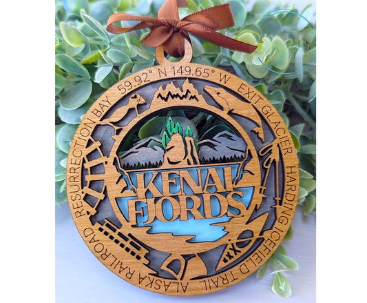 Kenai Fjords national park ornament, Kenai Fjords ornament, Kenai Fjords souvenir, national park gifts, national park ornament