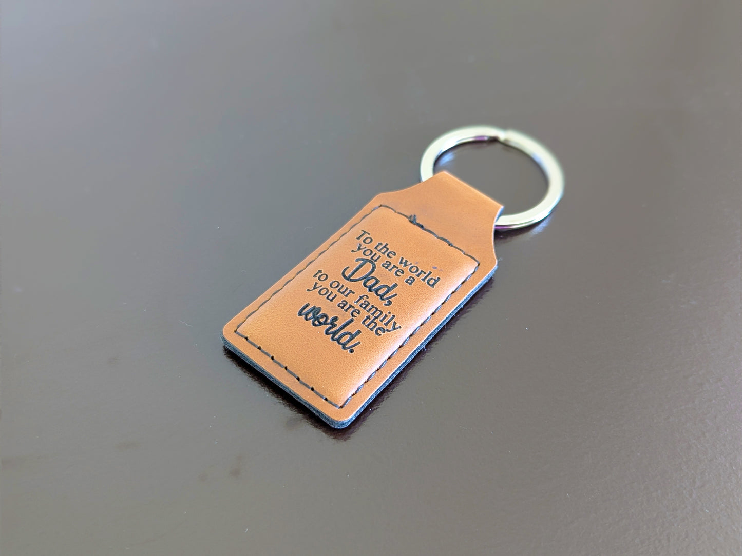 Personalized dad keychain leather, custom leather keychain, kids handwriting gift, kids drawing on things, custom fathers day gift, keychain