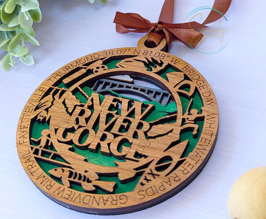 New River Gorge national park ornament, New River Gorge ornament, New River Gorge souvenir, national park gifts, national park ornament