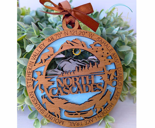 North Cascades national park ornament, North Cascades ornament, North Cascades souvenir, national park gifts, national park ornament