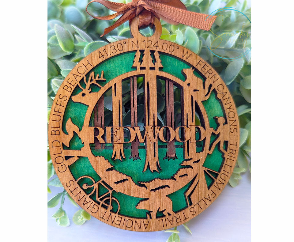 Redwood national park ornament, Redwood ornament, Redwood souvenir, national park gifts, national park ornament, gift for hiker