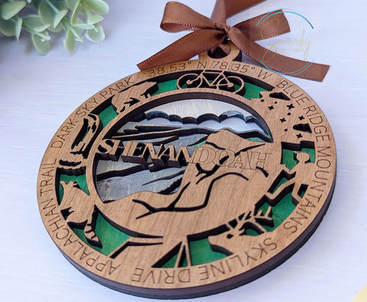 Shenandoah national park ornament, Shenandoah ornament, Shenandoah souvenir, national park gifts, national park ornament, gift for hiker