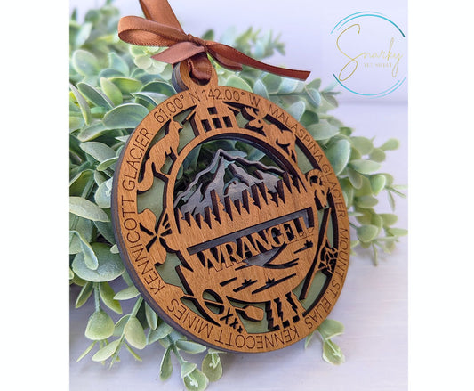 Wrangell national park ornament, Wrangell ornament, wrangell souvenir, national park gifts, national park ornament, gift for hiker