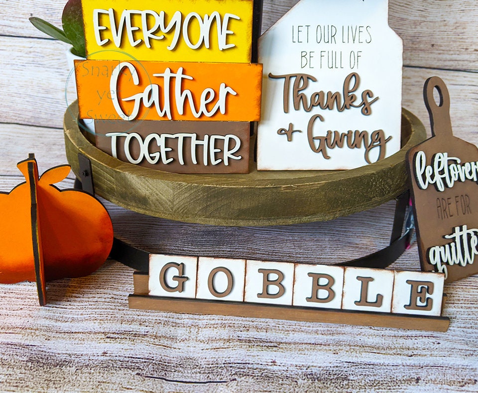 Thanksgiving Tier Tray DIY paint kit Home Decor