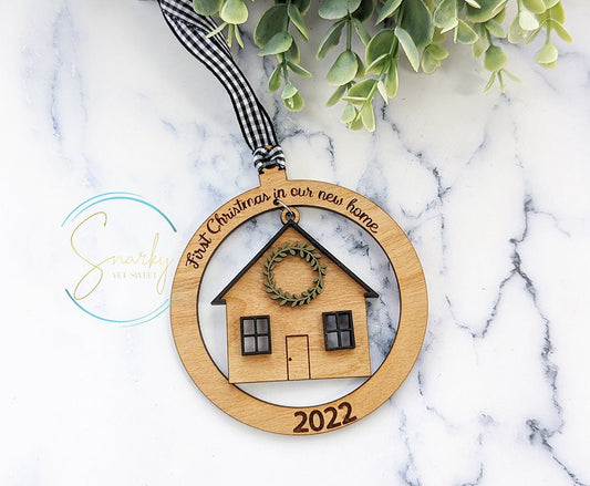 New home ornament, new home Christmas ornament, new home gift, housewarming gift, gift for friend, unique gift, realtor gift, closing gift